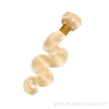 613 Blonde Bundles With Closure Brazilian Body Wave 3 Bundles With Closure Blonde Human Hair Bundles With Closure Remy Hair